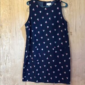Mud Pie Navy Dress with Watermelon Accents